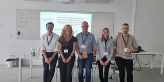 Gruppenbild AATEKonferenz Gruppenbild (v.l.n.r.:) mit Bastian Pelka, Susanne Dirks, Christian Bühler, Ann Christin Schulz und Lukas Baumann auf der AATE-Konferenz in Paris